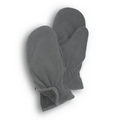 Charcoal Gray Fleece Zipper Mittens